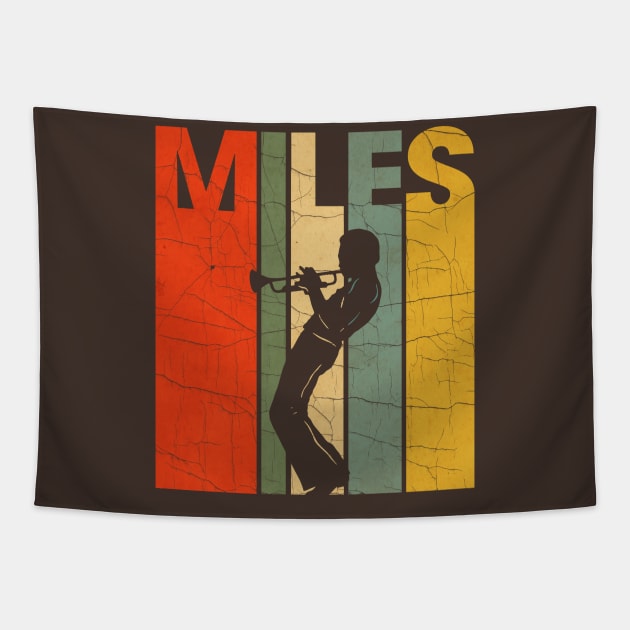 Miles Davis Retro Color Tapestry by mother earndt