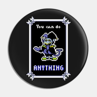 Jevil- Deltarune Inspirational Poster Pin