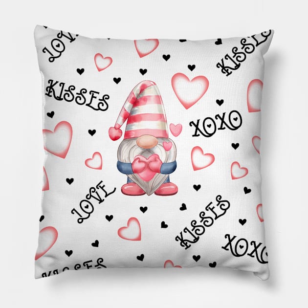 Valentines Day Patterns Love Pillow by Pop Cult Store