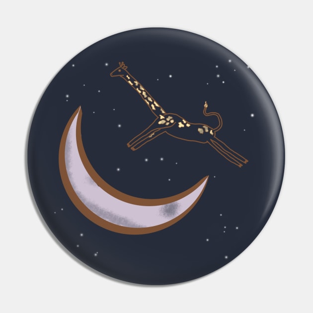 The Giraffe Jumps Over the Moon Pin by LochNestFarm