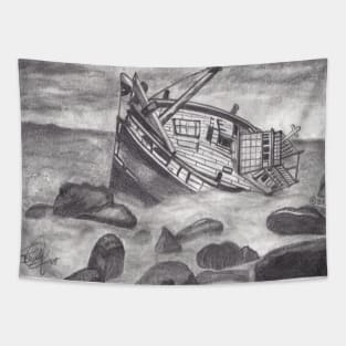 Sunken ship Tapestry