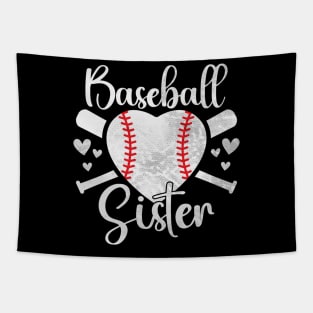 Baseball Sister Toddler Baby Baseball Player Tapestry