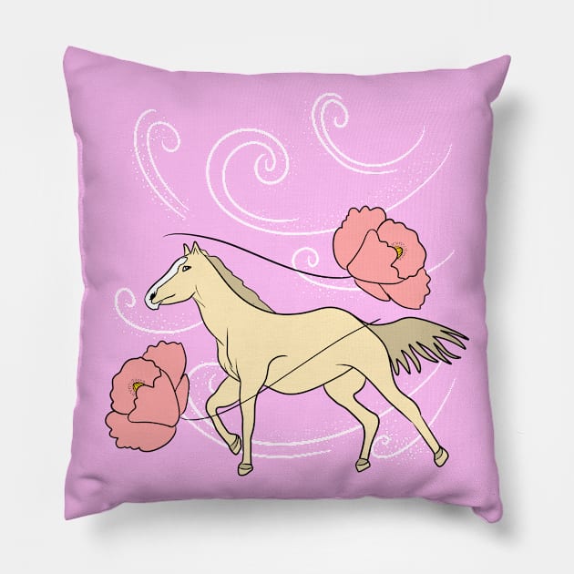 Magical horse on his ride Pillow by uveyiknur