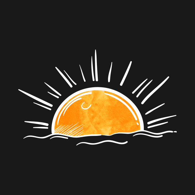 Simple Art Of Sun Shines With Full Of Positive Energy by mangobanana