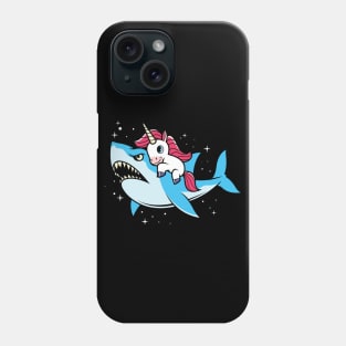 Unicorn Riding Shark Phone Case