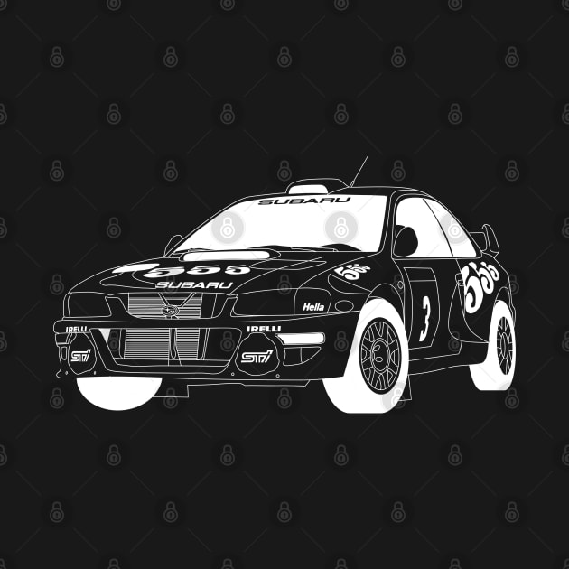 Subaru 555 White Outline by kindacoolbutnotreally