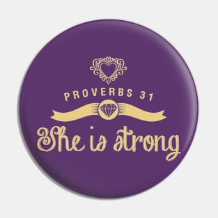 She is Strong Pin