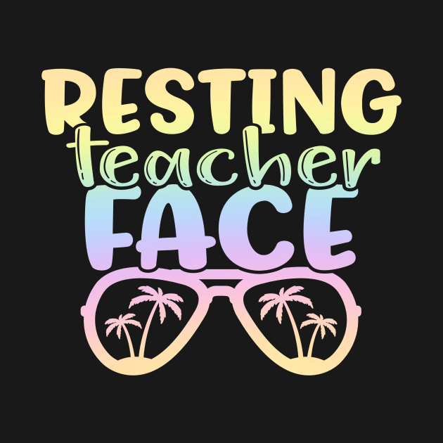 Resting teacher face - teacher joke/pun by PickHerStickers