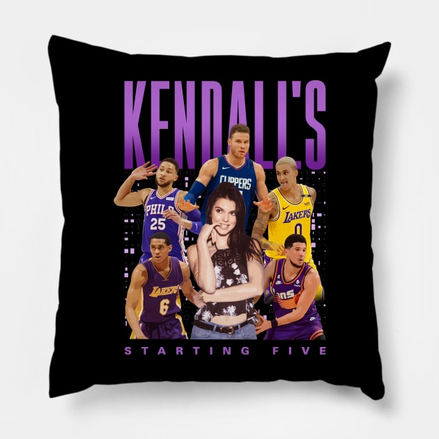 Kendall's Starting Five Pillow by Juantamad