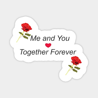 Roses and phrase for lovers Magnet