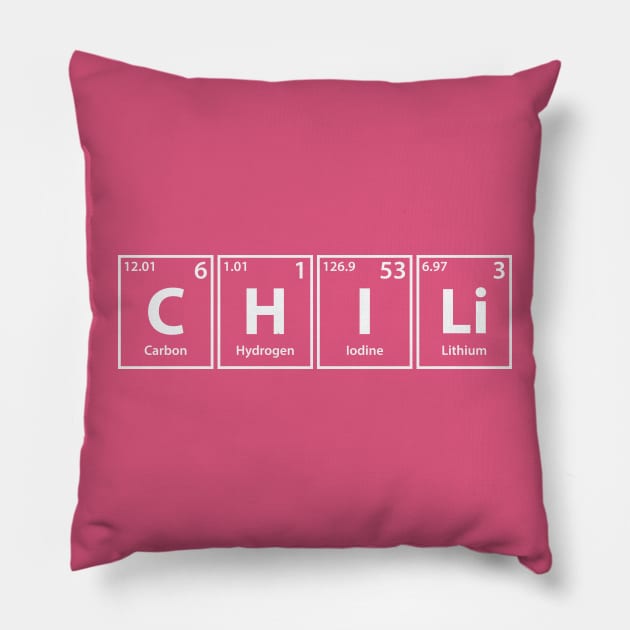 Chili (C-H-I-Li) Periodic Elements Spelling Pillow by cerebrands