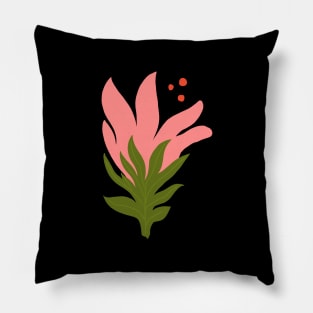 Mid Century Modern Pink Flower Pillow