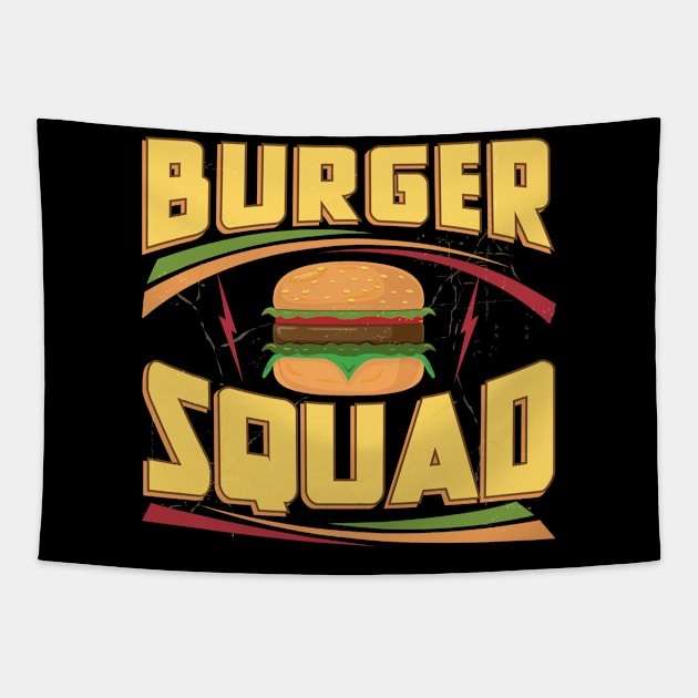 Burger Squad Cheeseburger Foodie Lover Team Tapestry by LemoBoy