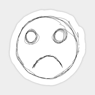 Dark and Gritty Sad Face Emoji Magnet