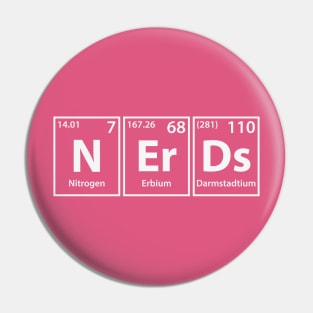 Nerds (N-Er-Ds) Periodic Elements Spelling Pin