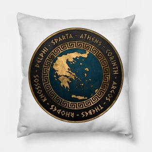 Ancient Greek City-States - Polis of Greece - Ancient Hellas Pillow