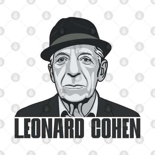 Leonard Cohen Vintage Fan Art by Trendsdk