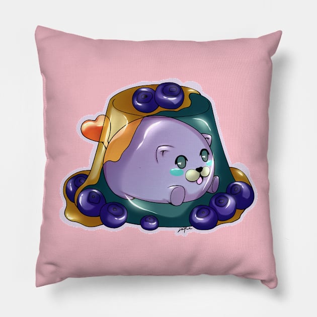 Poyo~VanillaPuddingBerry Pillow by LinYue