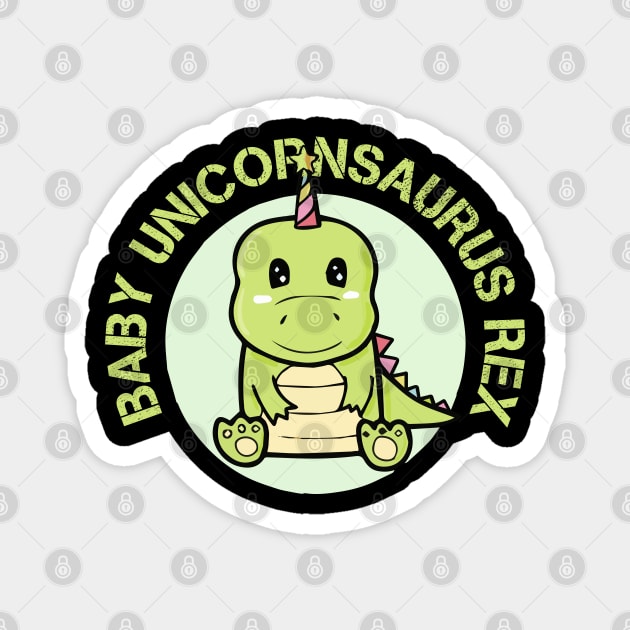 Baby Unicornasaurus Rex Magnet by potch94