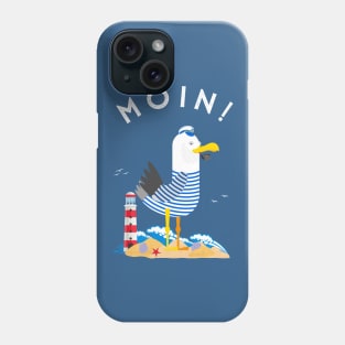 Moin Möwe Kapitän Norddeutschland Phone Case