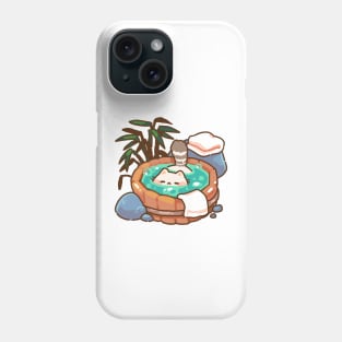 Bathing Onsen Cat Phone Case