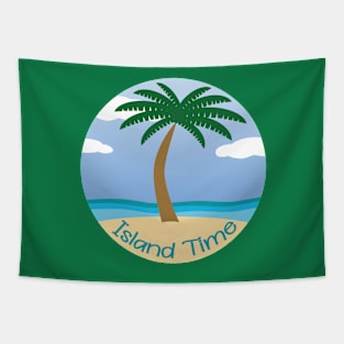 Island Time (on Teal) - Daydreaming of Aruba (or any island) Tapestry