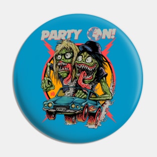 "PARTY ON!" BLUE Pin