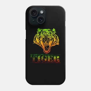 tiger:Reggae-style tiger stripe design Phone Case