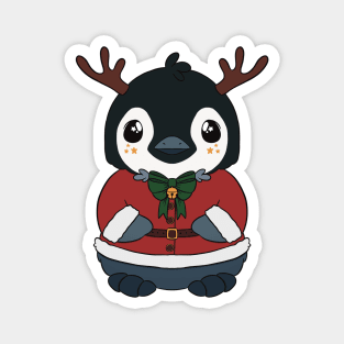 Santa penguin Magnet