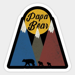 Papa Bear Papabear Bear Dad Fun White Fun Car Vinyl Decal Sticker