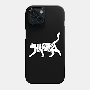 White Cat - Hunter Typography Phone Case