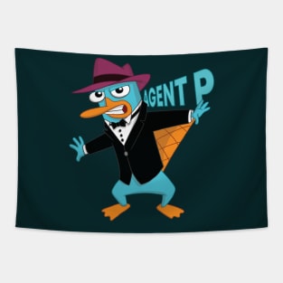 Agent P in a Tux Tapestry