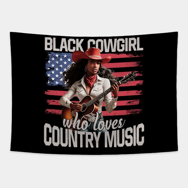 Black Cowgirl Western Rodeo Melanin Black History Texas Tapestry by JJDezigns