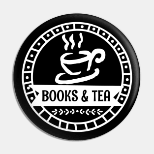 Books & Tea - Gift Idea for Readers and Tea Lovers Pin