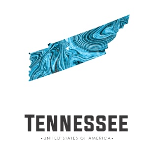 Tennessee state map abstract blue T-Shirt