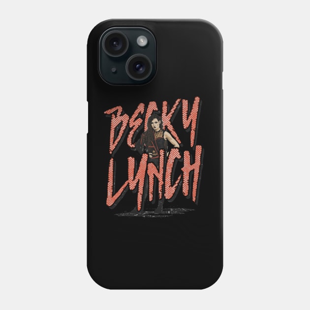 Becky Lynch Name Rough Phone Case by MunMun_Design