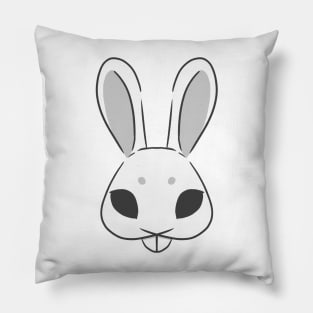 White rabbit mask Pillow