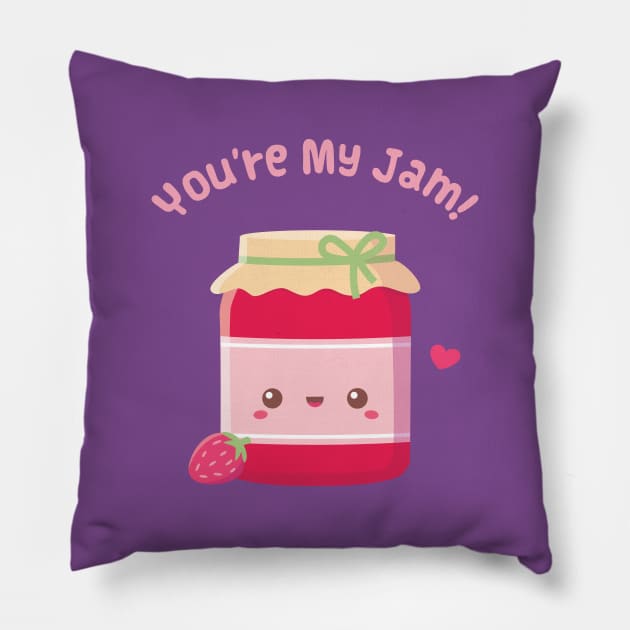 You Are My Jam, Strawberry Jam Bottle Pillow by rustydoodle