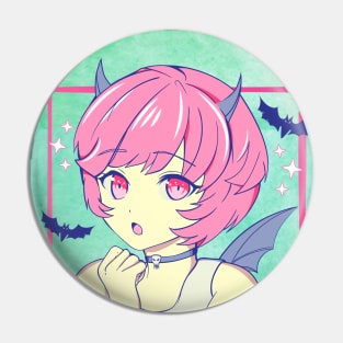 Japanese Anime Girl Punk EVIL Pin