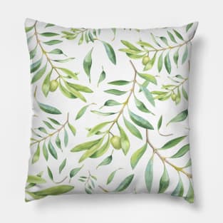 Olives - Mediterranean pattern Pillow