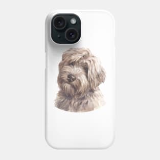 Gold Tibetan Terrier Watercolor Art Phone Case