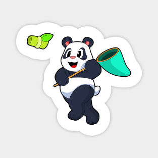 Panda Landing net Bamboo Magnet