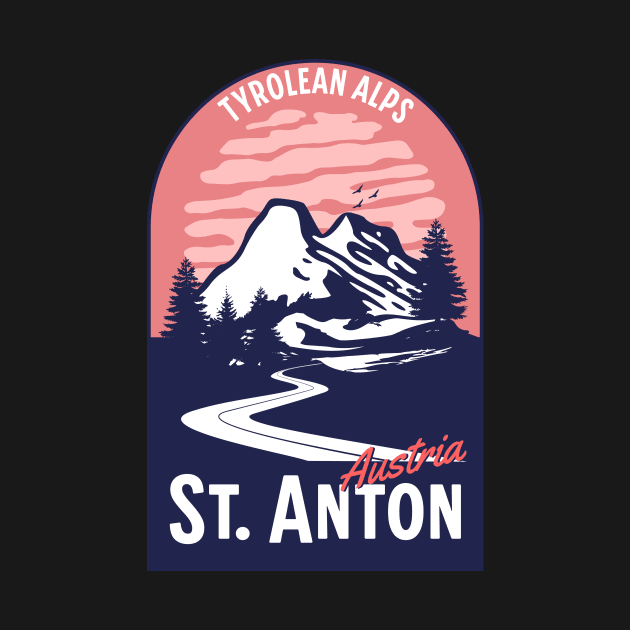 Sankt Anton Austra Retro Mountains by alvarsprints