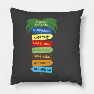 Key West Bar Stops Pillow