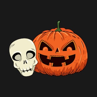 Halloween pumpkin with scull T-Shirt