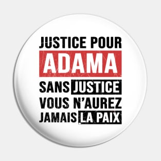 Justice Pour ADAMA Pin