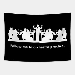 Follow me to orchestra practice. Tapestry