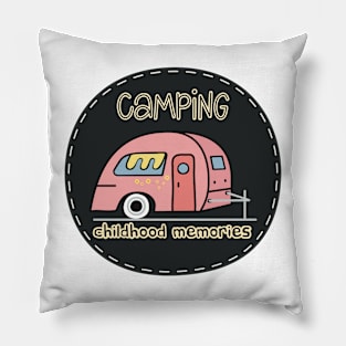 Camping with a caravan Pillow