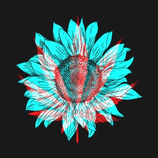 Flowers Interactive Red&Blue Filter T-Shirt T-Shirt