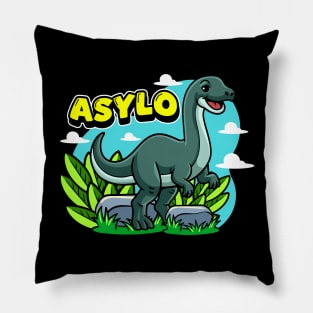 Cute Asylosaurus Dino Cartoon Pillow